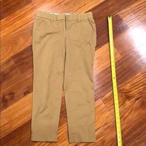 J.Crew Cafe Capri dark tan chino size OOP